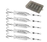 Esche da a dandina,Esche in metallo piatte per bar - 5 pezzi di attrezzatura da in metallo ad alta riflettività per calendula, Crapetto Arlecchino, Trotta, Oro Giallo, Lucchetto, Salmone