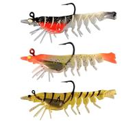 Esche da a forma di gamberetto - Esca Swimbait Realistica e Vibrante Colori Vivaci - Jig per Esca Gamberetti per - per Spigola Passera Persico Snook Walleye Salmone