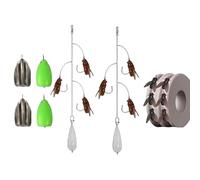 Esche Da A Mosca | Lore Compatte di Acqua Salata | Strumenti Portatili Realistici Con Ami Multipli per Pescatori in Mare Fiume Lago E Altri Piani Acqua per Ricercatori D'Avventura