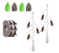 Esche da a mosca per Black-Bass,Esche artificiali per la cattura del bar - portatili realistici multi-hook per pescatori in mare fiume lago stagno Fiume Serbatoio Appassionato