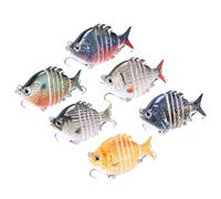 Esche da articolate, 6 pezzi, esche da nuoto articolate Tilapia, esche da nuoto realistiche con ganci per pescatori uomini, padre trota luccio persico acqua salata