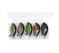 Esche Da in Acqua Salata - 5 Esche Artificiali E Portatili per Esca Pesce, per Bar in Acqua | per Fiume Lago Jigging Poco Profondo Trolling Lancer Ruscello d