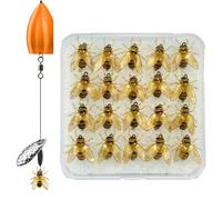Esche da mosca per | 20 unità Attraente Ape Artificiale - Attrezzatura realistica per acqua salata e con astuccio per Bass, Tuna, Lucio, Trota a Lagos, Fiumi, Stagni e Mare