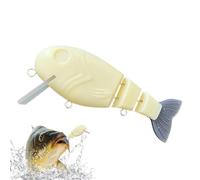 Esche Da Non Dipinte - 12,4 centimetri Esche Non Dipinte Galleggianti | Corpo A 3 Sezioni Artificiali Per La | Per Lago Stagno Mare Outdoor Principiante Professionista Appassionato
