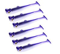 Esche da nuoto 6 cm 1,3 g artificiali morbide esche da pesca a coda di pagaia esche da nuoto esche da pesca alta 6 pezzi