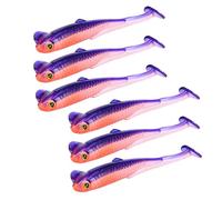 Esche da nuoto 6 cm 1,3 g artificiali morbide esche da pesca a coda di pagaia esche da nuoto esche da pesca alta 6 pezzi