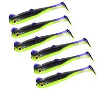 Esche da nuoto 6 cm 1,3 g artificiali morbide esche da pesca a coda di pagaia esche da nuoto esche da pesca alta 6 pezzi