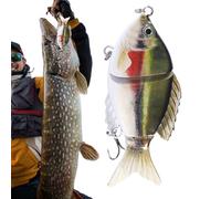 Esche da nuoto - Esche Crank realistiche con ami - Esche segmentate - per la pesca all'aperto in serbatoio fiume stagno sulla riva in acqua dolce e salata di notte e mattina