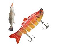 Esche da per bass,Corpo a 6 segmenti a forma di pesce - Preda dura per la al branzino,per Uomo Donna Principianti Appassionati, in Barca, Trolling, Stagno, Lago, Torrente