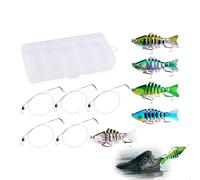 Esche da per Bass - Esche da robotiche 3D per acqua, attrezzatura da per acqua, mare interno, luccio, da riva/nave, trota, lago e fiume