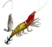 Esche Da Per Persico - Esche Gamberetto Riflettenti UV - Kit Artificiali Per La Del Persico - Per Appassionati Uomini Donne Famiglia Acqua Salata Acqua Lago Trota Di Mare All'Aperto