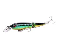 Esche Da Pesca 1 esca artificiale crankbait multi-snodata da pesca, 10,5 cm/9 g, dura a 2 segmenti, amo 6#, for la in mare(A)