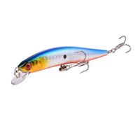Esche Da Pesca 1 pz. Esche da pesca galleggianti a forma di minnow con occhi 3D, esche artificiali 10 cm/8,4 g, dure, for la alla carpa e al luccio(J)