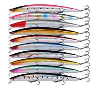 Esche da Pesca 10 Pezzi 18.5CM 23G Esche Artificiali Popper Topwater Crankbaits Swimbait Esca Finta Duro Esche Fishing Set con Ganci Alti per Pesca in Trota, Pesce Persico, Esche Luccio