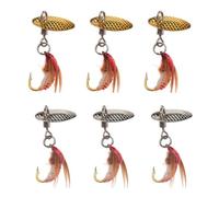 Esche Da Pesca 6 Pezzi Gambero Ninfa In Metallo Rotante Swimbait