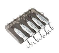 Esche Da Pesca A Dandiner - Esche Metalliche Piatte Per Bar | Accessori Riflettenti Multi-Specie | Per Brema, Sgombro, Salmone, Luccio, Merluzzo, Trotta, Marigana, Esche Multiuso Acqua