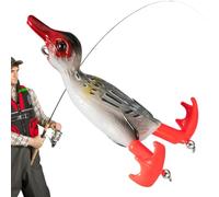 Esche da pesca a forma di anatra, esche da pesca realistiche | Esca in gomma affondante per trota pesce persico Crappie Men attrezzatura da pesca familiare