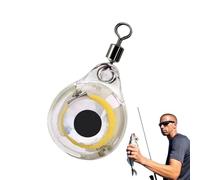 Esche da pesca a LED, luce a goccia profonda | luce per raccogliere pesci a forma di occhio impermeabile per pesca notturna - esca fisheye con perline che si illuminano al buio, a