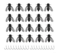 Esche da pesca a mosca ad alte prestazioni, set da 20 pezzi, in PVC resistente, per vari tipi di pesce (L)