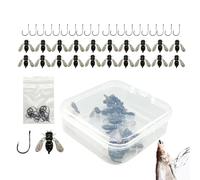 Esche da pesca a mosca al bar, esche morbide a mosca | Amo da mosca, esca per pesca a mosca, attraente per pesci, 20 pezzi | esche da pesca a mosca, esche da pesca a mosca