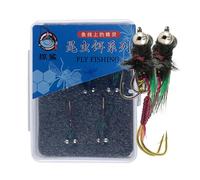Esche da Pesca a Mosca | Esche Artificiali Trota con Amo,5 Pezzi Accessori da Pesca per Pratica Torneo Fiume Lago