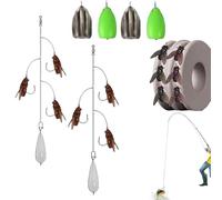 Esche Da Pesca A Mosca - Esche Compatte di Acqua Salata,Esche Artificiali Multi-Hook per Pesca Stagno Fiume Lago Mare Pescatori Acqua Dolce E Salata