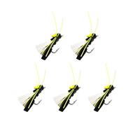 Esche da pesca a mosca, esche da pesca realistiche, esche da pesca per locuste, 5X, kit di esche per spigole per lago, stagno, acqua dolce e salata