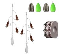 Esche da pesca a mosca,Esche da pesca realistiche - Strumenti portatili realistici con ami multipli per pescatori in mare fiume lago e altri piani d'acqua per ricercatori d'avventura