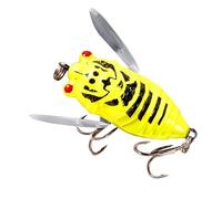 Esche da pesca a Mosca - Esche dure a Artificiale Stile Cicala | Piccolo strumento leggero di cattura d'acqua dolce per laghetto da lago, attrezzatura da pesca all'aperto per trota, bar, kit d