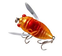 Esche da pesca a Mosca - Esche dure a Artificiale Stile Cicala | Piccolo strumento leggero di cattura d'acqua dolce per laghetto da lago, attrezzatura da pesca all'aperto per trota, bar, kit d