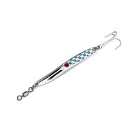 Esche da Pesca Artificiale Spoon Bait Metallo 28g Argento per Acqua Dolce e Mare Hard Spoon con Paillettes per Pesca del Persico Luccio