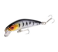 Esche Da Pesca Esca da pesca 70mm 8g Occhi 3D Crankbait dura in plastica artificiale Attrezzatura(H2)