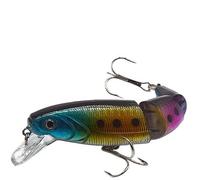 Esche Da Pesca Esche da pesca dure multisezione for spigola, occhi di pesce 3D, 1 pezzo, esche artificiali finte for minnow, adatte for la alla carpa(C4 1PCS)