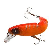 Esche Da Pesca Esche da pesca dure multisezione for spigola, occhi di pesce 3D, 1 pezzo, esche artificiali finte for minnow, adatte for la alla carpa(C8 1PCS)