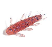 Esche da pesca Esche galleggianti for gamberetti da 12 o 8 pezzi, esche con coda a T e teste a spirale, plastica morbida for black pit bass e pesci mandarino Attrezzatura da pesca(Roze,4.5cm)