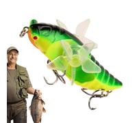 Esche da pesca in fiume, esche da pesca a cicale, Swimbaits dure Cicada con elica rotante - Esche artificiali realistiche da 7,5 cm per oro, trota e bar, esche per acqua dolce