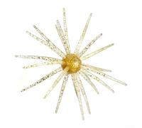 Esche da pesca in PVC con ricci di mare a 110 mm con innovativo design galleggiante e 24 gonne d'erba (3# oro flash)