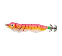 Esche da pesca luminose, ami da pesca per calamari, esche da pesca a forma di polipo, 8 cm, 20 g, con luce LED lampeggiante e occhi simulati 3D, gancio rinforzato per Eging (rosa)