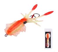 Esche da pesca morbide con trappola per calamari con effetto luminoso UV per una maggiore attrazione per pesca alla traina, adatta per più specie di pesci d'acqua salata (A1068)