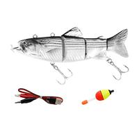 Esche da Pesca Morbide Elettriche, USB Set di Esca da Nuoto Multi-Articolate con 3 Elica Rotante e Boa di Pesca, Richiamo per Acqua Dolce e Salata