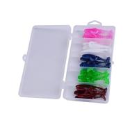 Esche da pesca morbide, pesciolini in gomma, 25 pezzi, esche da pesca artificiali, esche a manovella per la pesca del baro, set di attrezzi da pesca in acqua salata, esche animate per fiumi e laghi