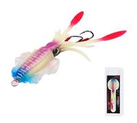 Esche da pesca morbide Rigged da 15 cm con trappola per calamari luminosi UV 55 6 g esche da pesca per specie di acqua salata, tra cui cernia e tonno (A1067)