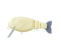 Esche Da Pesca Non Verniciate, Jig Galleggiante Non Dipinto Di 12,4 Cm | Esche Da Pesca Morbide con Corpo in 3 Sezioni | per Laghi stagni ruscelli Aree costiere all'aperto principianti