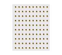 Esche da pesca Occhi 3D Esche da pesca morbide 100Pcs 3/4/8mm Esche da pesca Occhi 3D Fly Tying Crafts Jig per esche artificiali fai da te Making(3mm-Oro)
