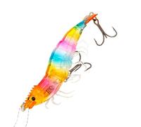 Esche da pesca per | 9 Cm Realistica Acqua Salata Esca Artificiale Gamberetti Glow Al buio,Esca Artificiale Riflettente Morbido Glow Nel Dark Design Per Ponteggio Salmone Pesce Gatto Acqua