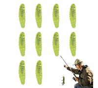Esche da pesca per acqua dolce, 10 pezzi, esche da pesca morbide finte da 3 cm per uomo, esche per trota, acqua dolce, salata, padella, attrezzatura per il ghiaccio