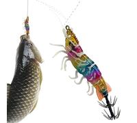 Esche da pesca per calamari, che si illuminano al buio, esche a forma di gamberetti, per la pesca in acqua salata, acqua , laghi, stagni, per vacanze di notte e mattina