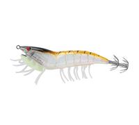 Esche da pesca per gamberetti artificiali, maschere di calamari luminosi da 3,5 g, ganci a doppio strato (001#)