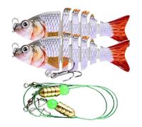 Esche da pesca per il bar, 2 pezzi Esca segmentata per trota d'acqua , esche per bar acqua , per pesca lucioperca, trota, salmone, pesce gatto, acqua salata e acqua