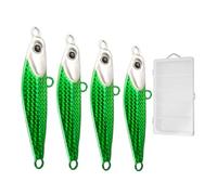 Esche da pesca per il bar - 4 pezzi esche da pesca simulate - esche in metallo simulate - per bar trota pesce gatto acqua salata acqua dolce ghiaccio lago fiume traina